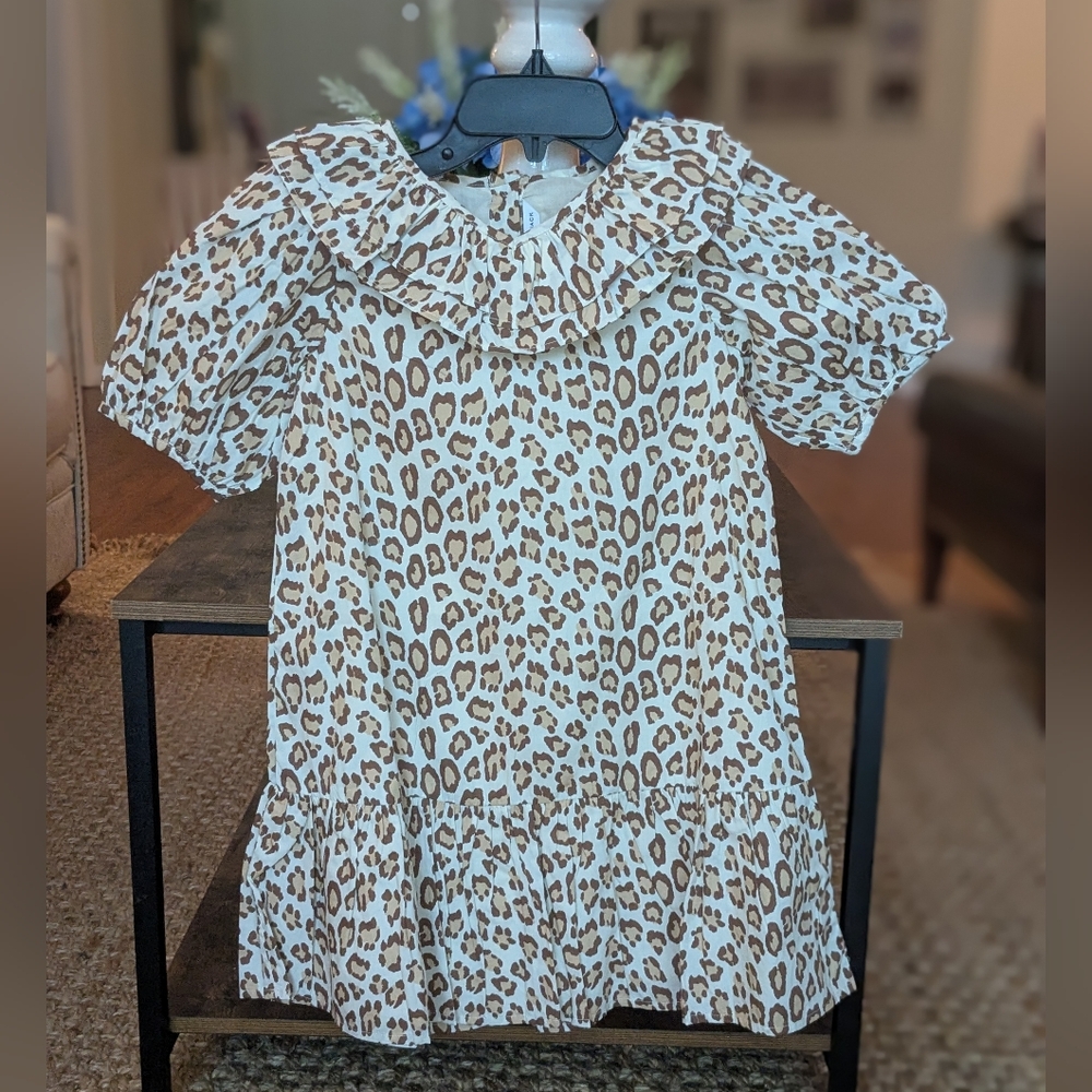 NWT Janie and Jack Animal Print Dress with Ruffles